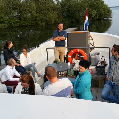 Businessborrel met JCI-NWV op de borrelboot bij Harderwijk.